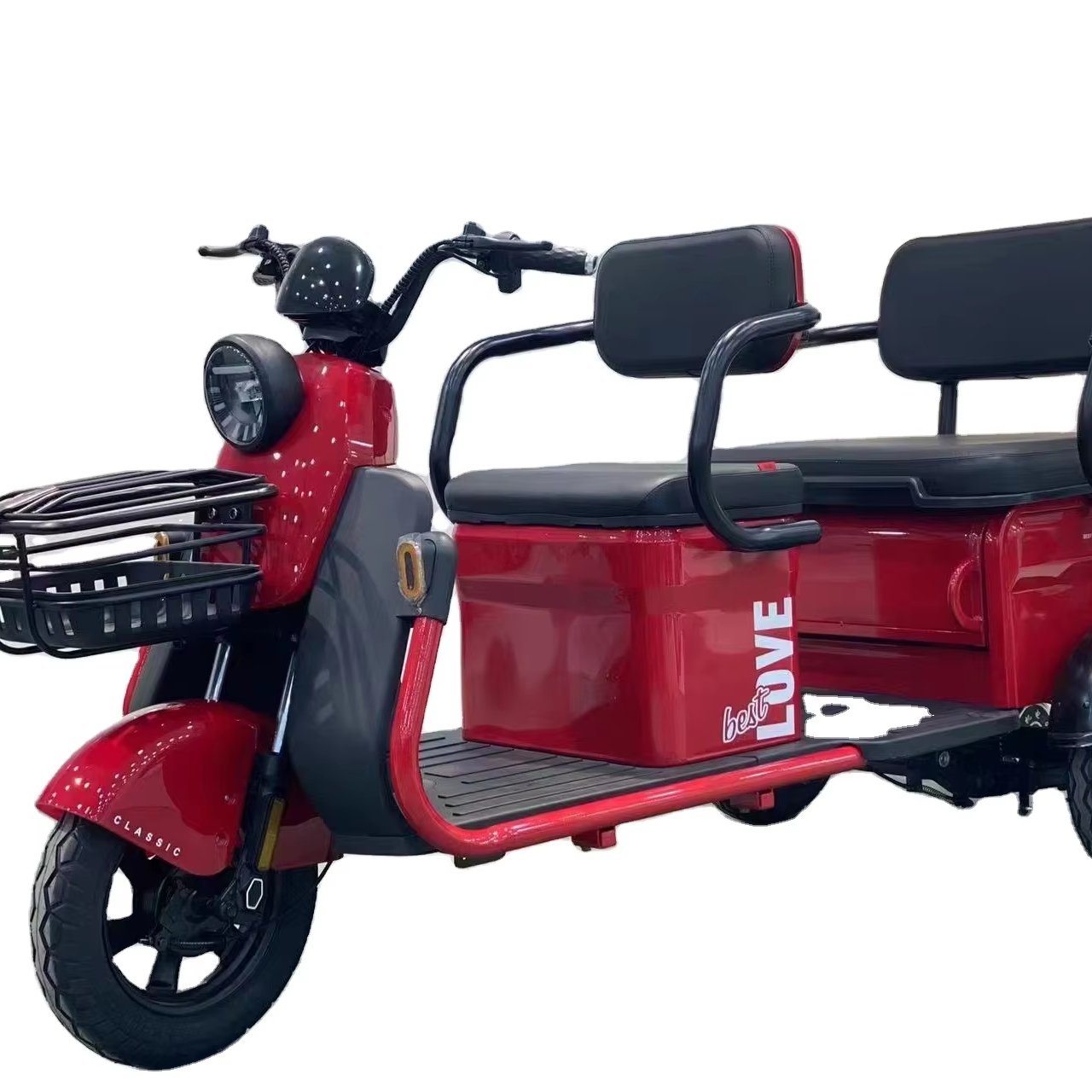 Hot Selling Electric Tricycle for Transporting Children and the Elderly, with a Rear Seat That Can Accommodate Three People